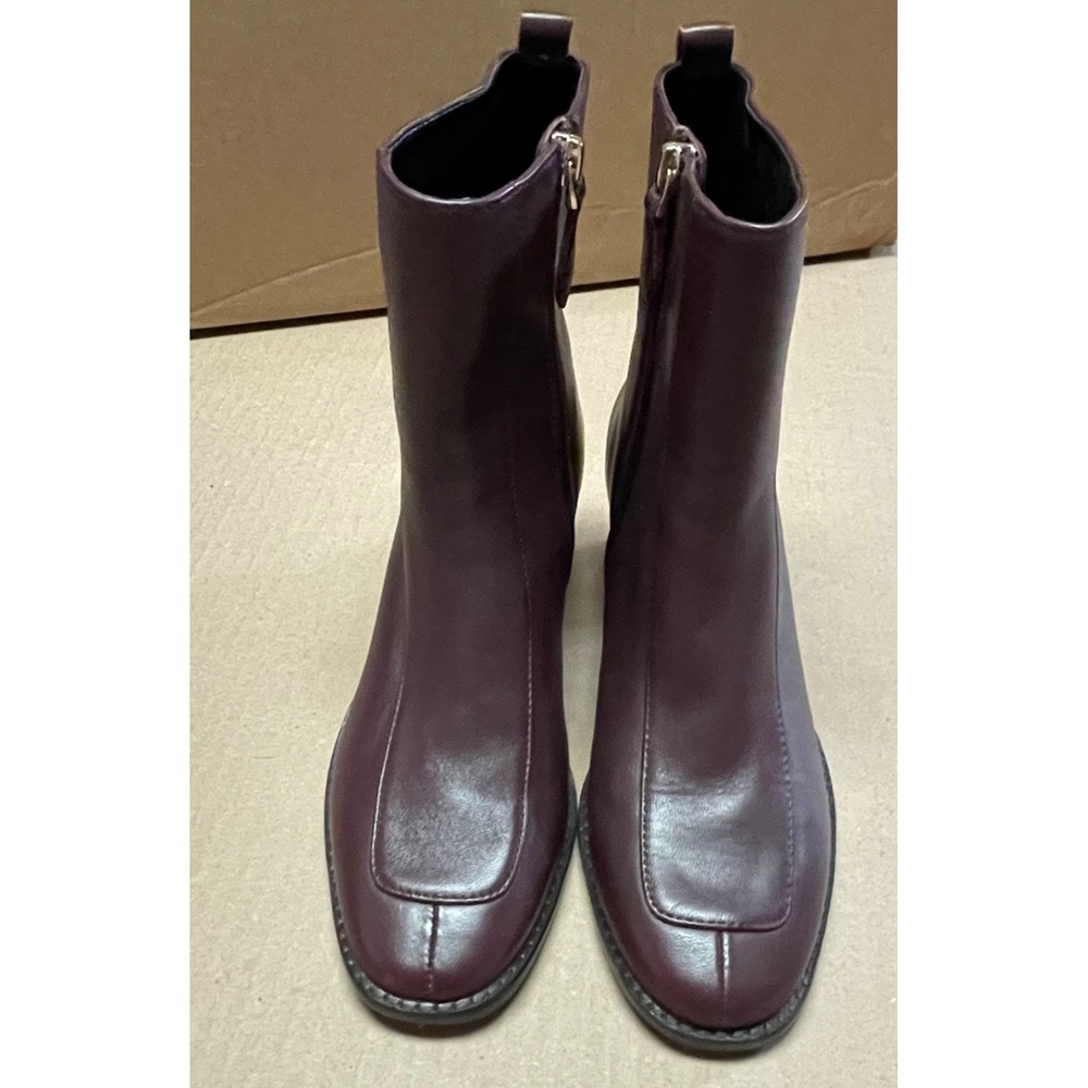 Talbots Women's Sz 5M Burgundy Galen‎ Nappa Ankle Boots